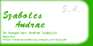szabolcs andrae business card